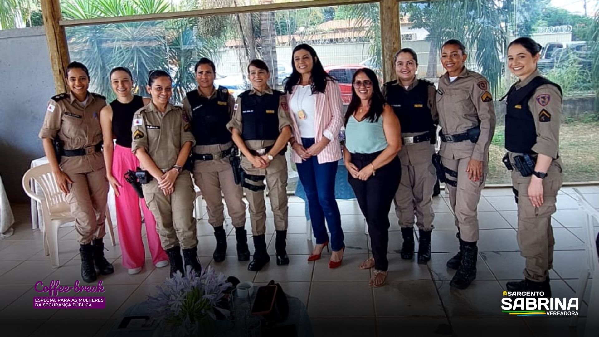 Coffe-break em homenagem ao Dia Internacional da Mulher para as mulheres da Força de Segurança Pública de Lagoa Santa